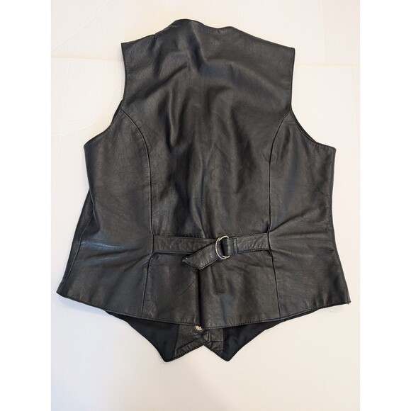 Wilson's Leather Biker Vest Women's M Button Up Goth Grunge Matrix Sleeveless - Picture 8 of 8
